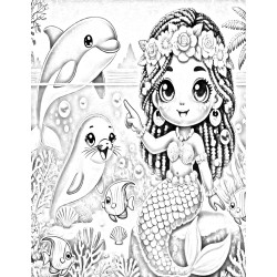 Coloriage Sirène