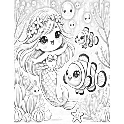 Coloriage Sirène