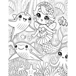 Coloriage Sirène