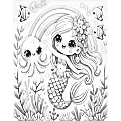 Coloriage Sirène