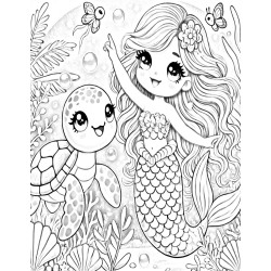 Coloriage Sirène