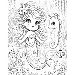 Coloriage Sirène
