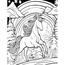 Coloriage licorne