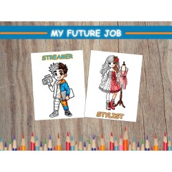 Coloriage MÉTIERS Youtubeur Styliste