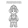 Coloriage MÉTIERS Pompier