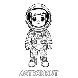 Coloriage MÉTIERS Astronaute