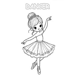 Coloriage MÉTIERS Danseuse
