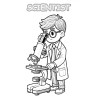 Coloriage MÉTIERS Scientifique