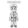 Coloriage MÉTIERS Policier
