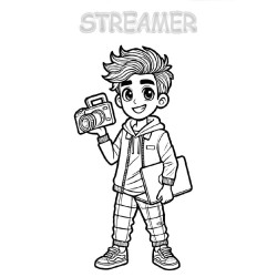Coloriage MÉTIERS Youtubeur Streamer