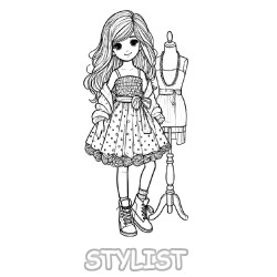Coloriage MÉTIERS Styliste