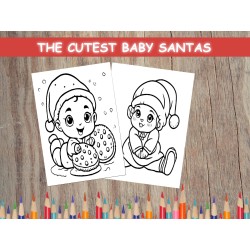 Coloriage bébé Noel Baby Santa Claus Christmas