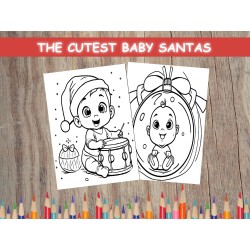 Coloriage bébé Noel Baby Santa Claus Christmas