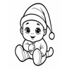 Coloriage bébé Noel Baby Santa Claus Christmas