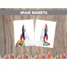 Coloriage FUSÉES SPATIALES