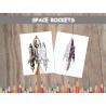 Coloriage FUSÉES SPATIALES