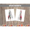 Coloriage FUSÉES SPATIALES
