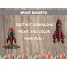 Coloriage FUSÉES SPATIALES download print color