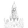 Coloriage FUSÉES SPATIALES