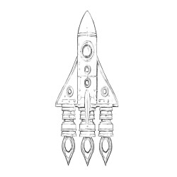 Coloriage FUSÉES SPATIALES