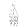 Coloriage FUSÉES SPATIALES