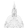 Coloriage FUSÉES SPATIALES