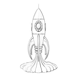 Coloriage FUSÉES SPATIALES