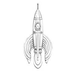 Coloriage FUSÉES SPATIALES