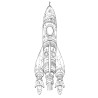 Coloriage FUSÉES SPATIALES