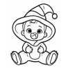 Coloriage bébé Noel Baby Santa Claus Christmas