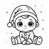 Coloriage bébé Noel Baby Santa Claus Christmas