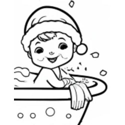 Coloriage bébé Noel  Coloring page Baby Santa Claus Christmas