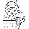 Coloriage bébé Noel  Coloring page Baby Santa Claus Christmas