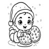 Coloriage bébé Noel  Coloring page Baby Santa Claus Christmas