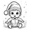 Coloriage bébé Noel  Coloring page Baby Santa Claus Christmas