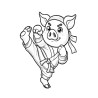 ANIMAUX ARTS MARTIAUX KUNG FU cochon