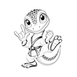 ANIMAUX ARTS MARTIAUX KUNG FU gecko