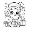 Coloriage bébé Noel  Coloring page Baby Santa Claus Christmas