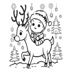 Coloriage bébé Noel  Coloring page Baby Santa Claus Christmas