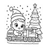 Coloriage bébé Noel  Coloring page Baby Santa Claus Christmas