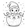 Coloriage bébé Noel  Coloring page Baby Santa Claus Christmas