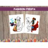 Coloriage ANIMAUX COSTUMÉS MODE serpent chien
