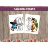 Coloriage ANIMAUX COSTUMÉS MODE araignée canard