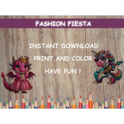 Coloriage ANIMAUX COSTUMÉS MODE téléchargez, imprimez et coloriez !