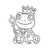 Coloriage ANIMAUX COSTUMÉS MODE grenouille prince