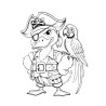 Coloriage ANIMAUX COSTUMÉS MODE canard pirate