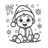 Coloriage bébé Noel  Coloring page Baby Santa Claus Christmas