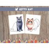Coloriage CHATS chartreux ragdoll