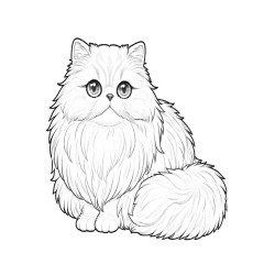 Coloriage CHATS persan