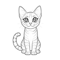 Coloriage CHATS égyptien